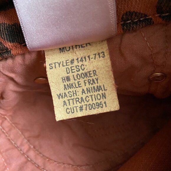 MOTHER BNWT Ankle Fray Jeans High Waist Animal - Picture 9 of 11